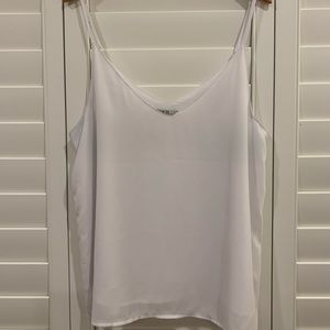 White Strappy Tank Top